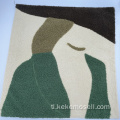 Soft knit multi color block stitching backrest cover
